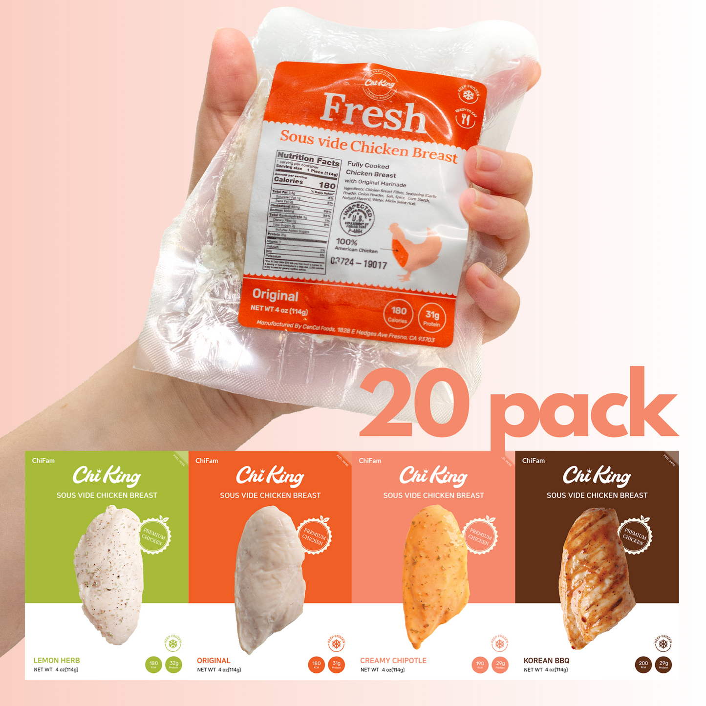 20 Pack Sous Vide Chicken Breast Box