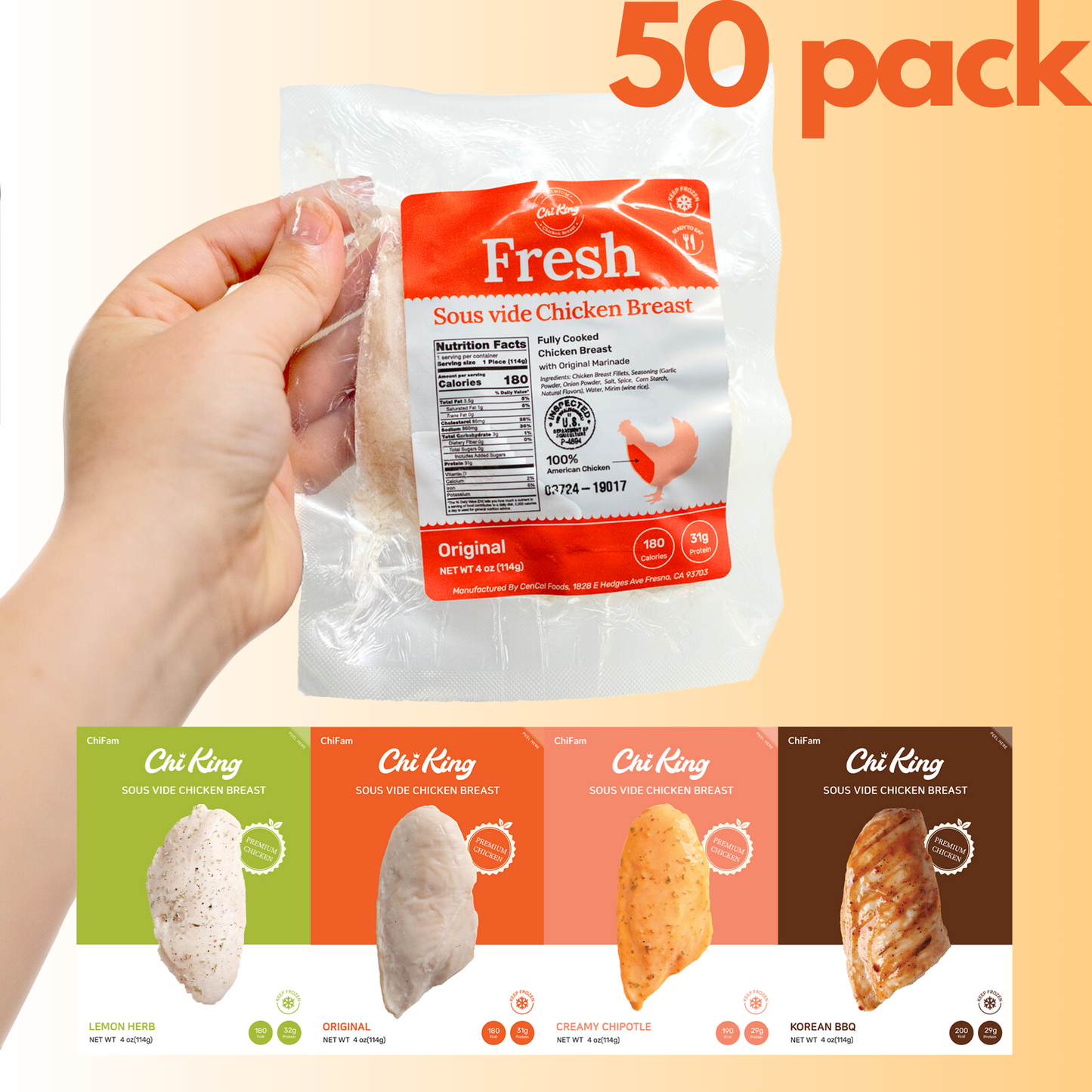 50 Pack Sous Vide Chicken Breast Box